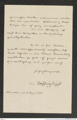 k.k. naturhistorisches Hofmuseum, Intendanzakten 1885-1896 (Hauer), Aktenzahl Z.202.a/1891, Seite 2